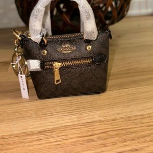 Mini coach bag key chain